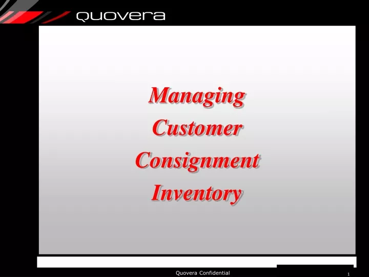 PPT - Managing Customer Consignment Inventory PowerPoint Presentation ...