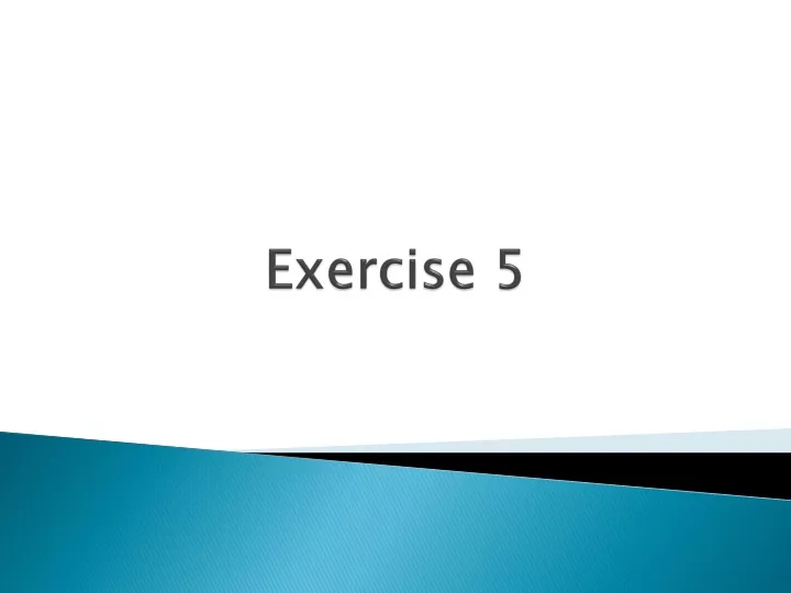 exercise 5 n.
