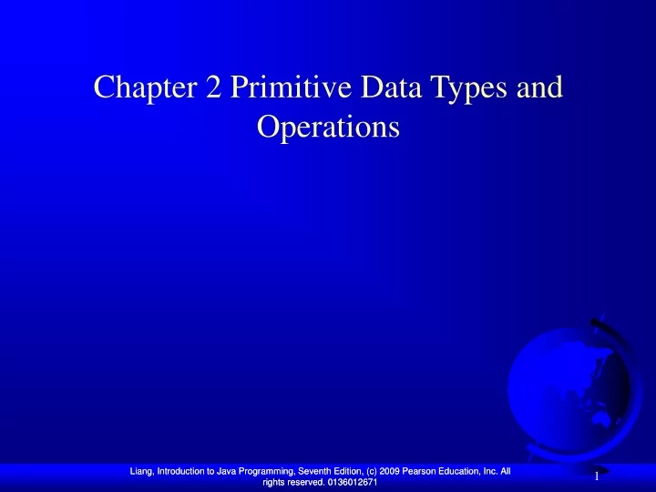 PPT - Chapter 2 Primitive Data Types and Operations PowerPoint ...