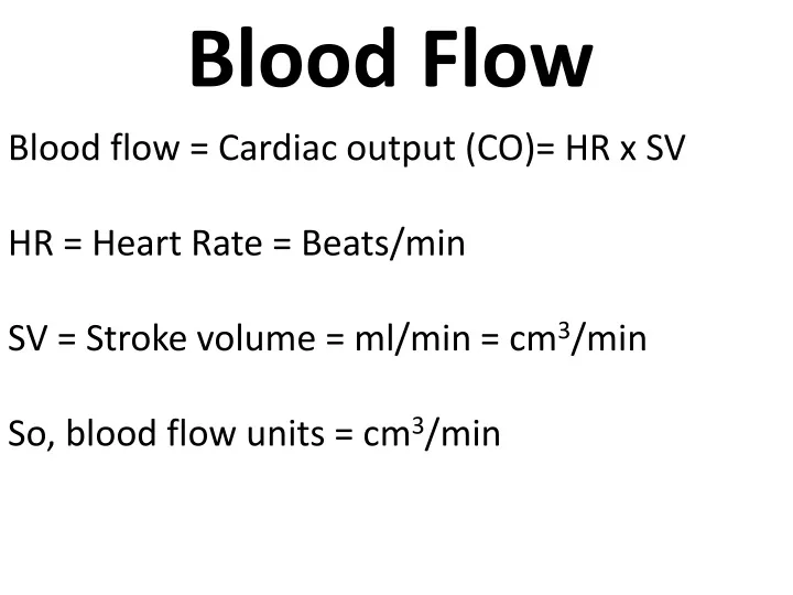 blood flow n.