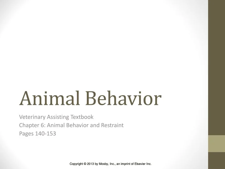 PPT Animal Behavior PowerPoint Presentation, free download ID9494273