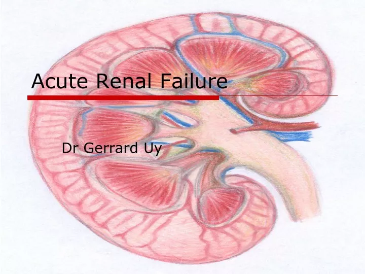 PPT - Acute Renal Failure PowerPoint Presentation, Free Download - ID ...