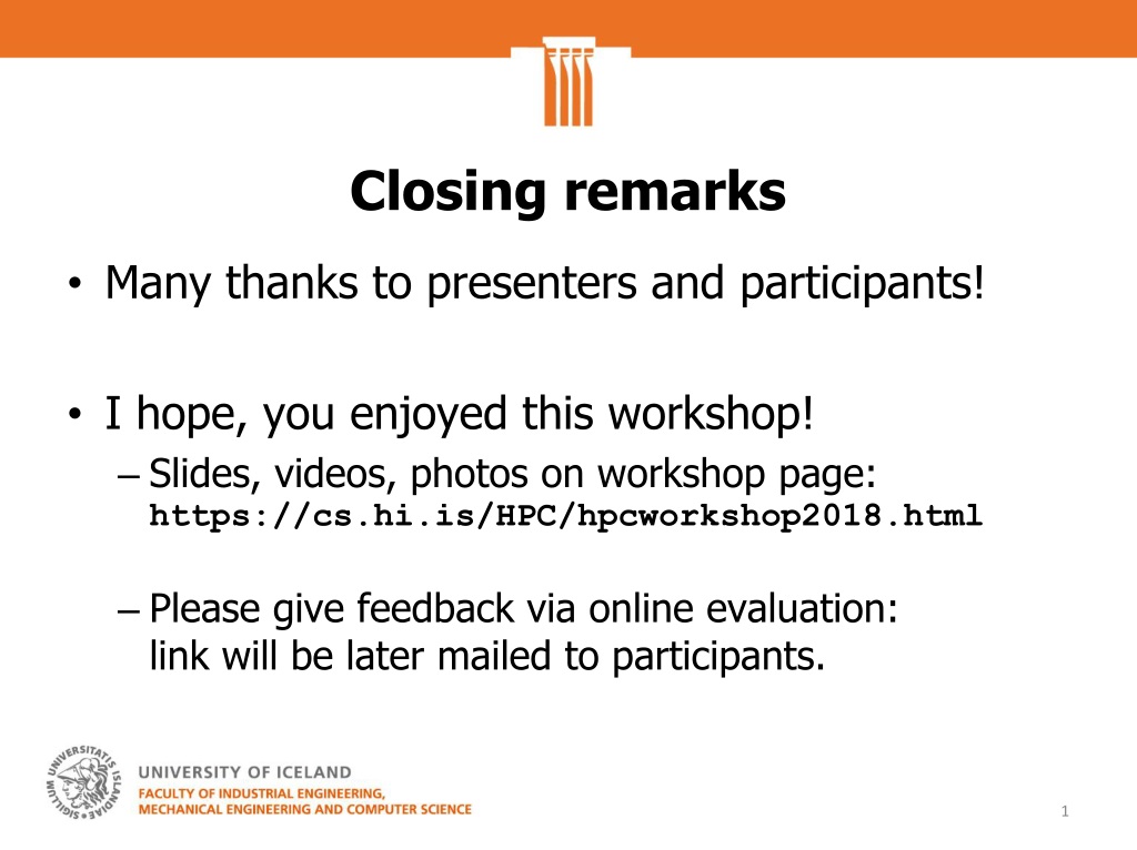 closing remarks presentation