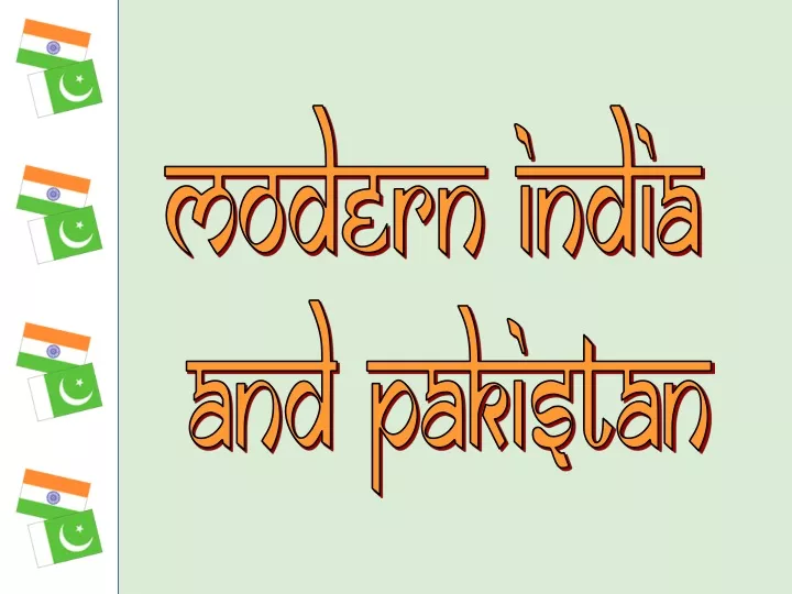 modern india and pakistan n.