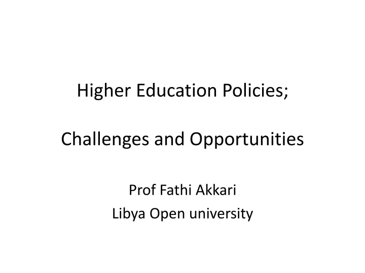 challenges in education policies