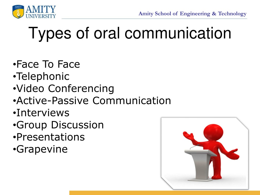 oral communication types of speech