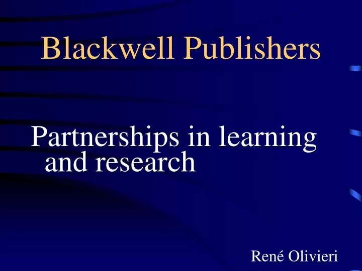 blackwell publishers n.