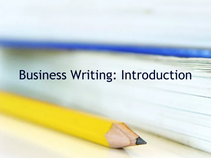 presentation on business writing