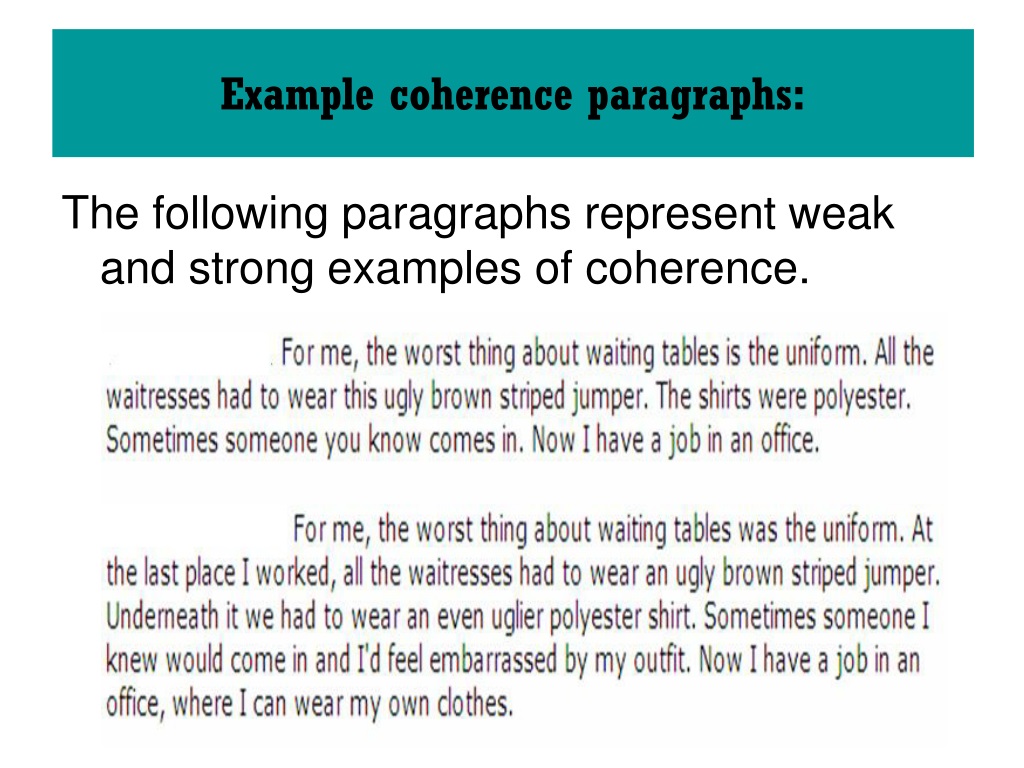 importance of coherence in a research report