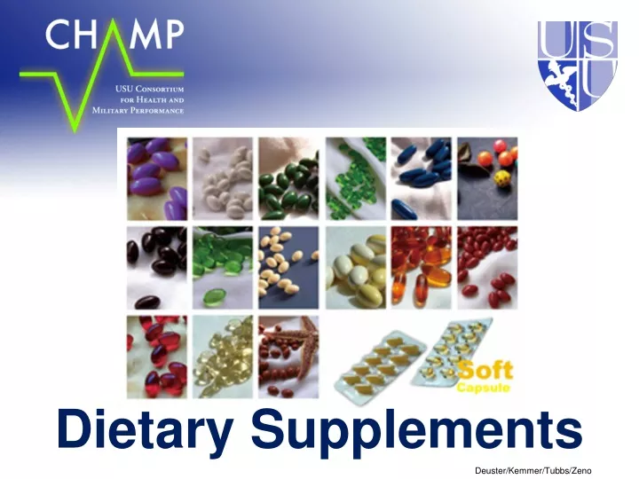 dietary supplements n.