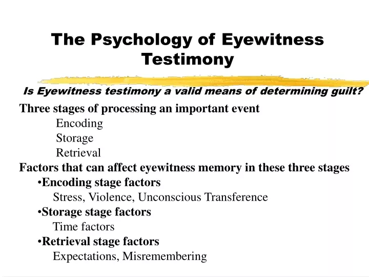 ppt-the-psychology-of-eyewitness-testimony-powerpoint-presentation