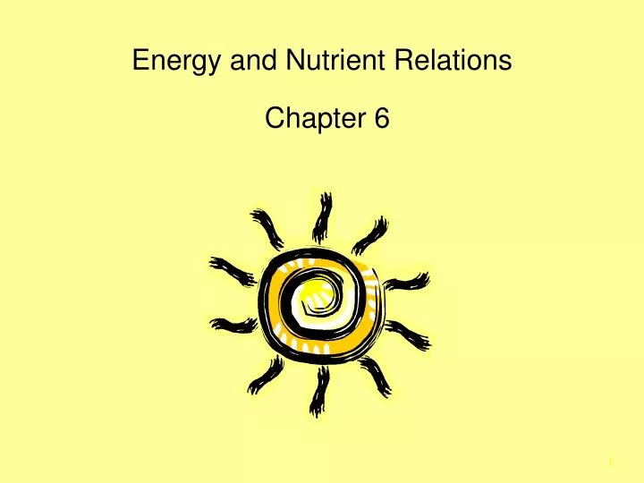 energy and nutrient relations n.