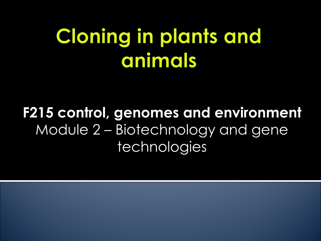 PPT - Cloning In Plants And Animals PowerPoint Presentation, Free ...