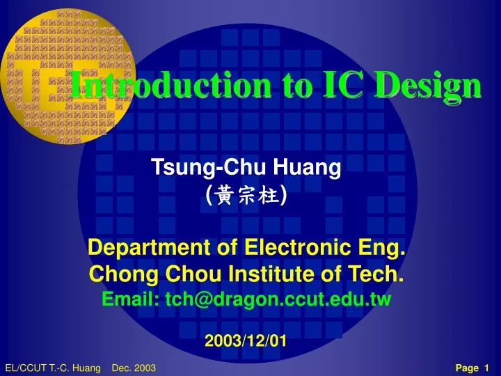 introduction to ic design n.