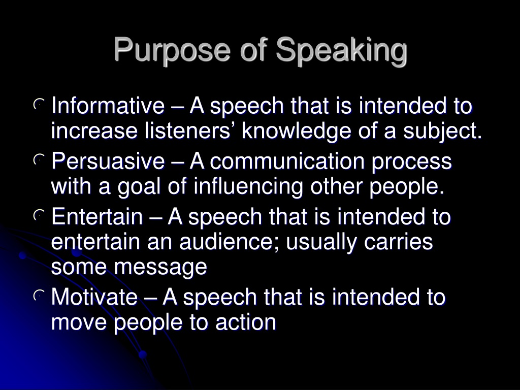 What Is The Purpose Of Public Speaking