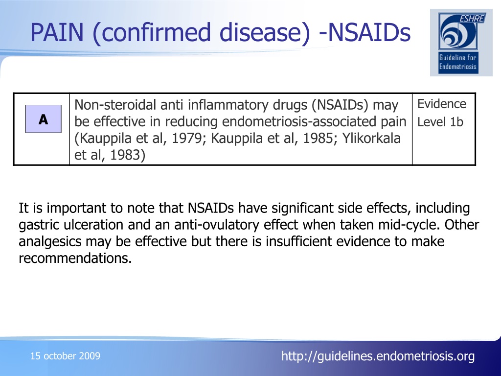 PPT ESHRE GUIDELINE for the diagnosis and management of endometriosis