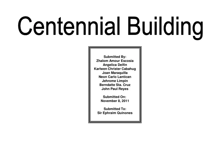 centennial building n.