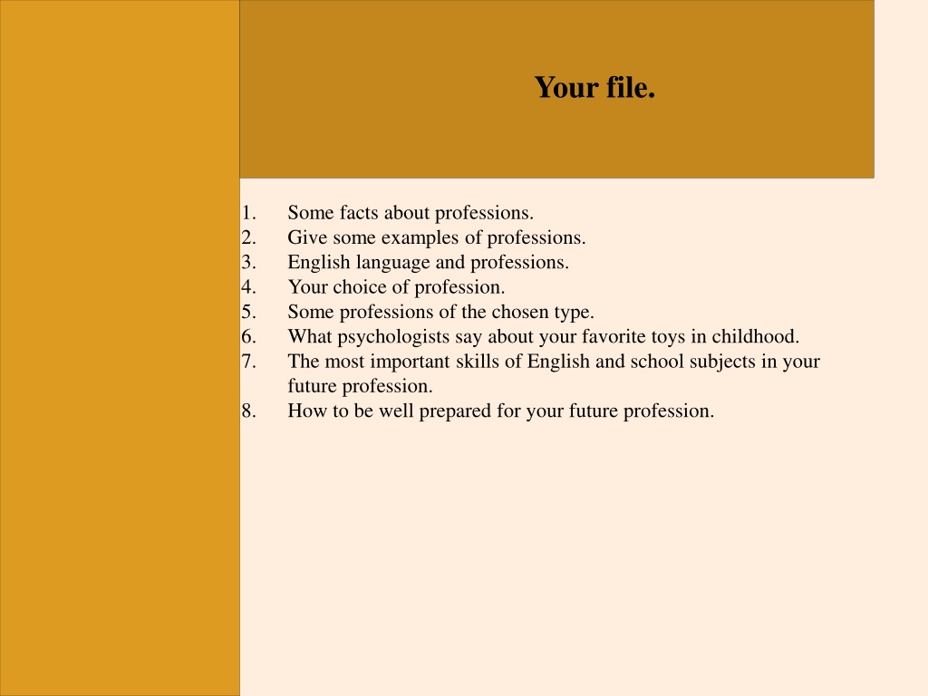 Ppt My Future Profession Powerpoint Presentation Free Download Id