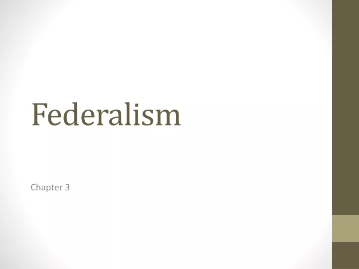 federalism n.