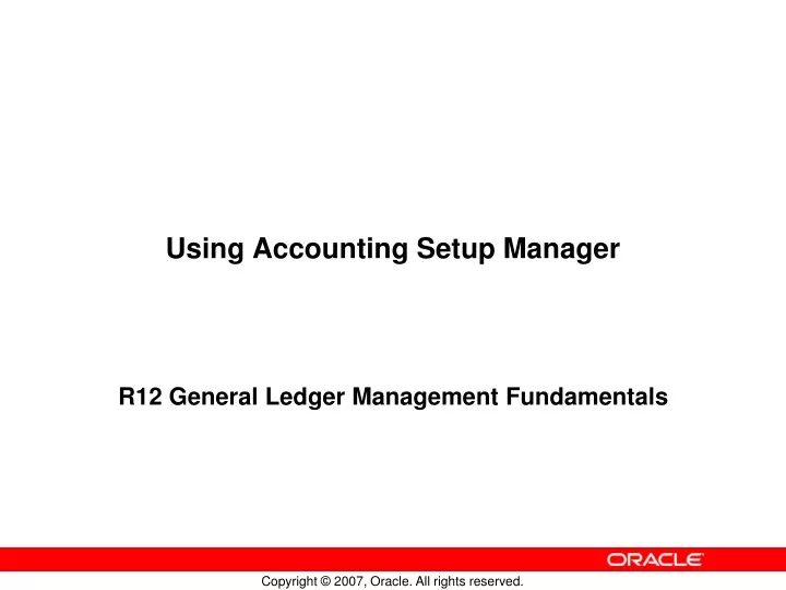using accounting setup manager n.