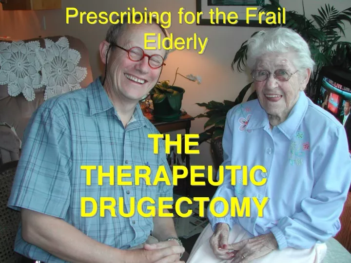 prescribing for the frail elderly n.