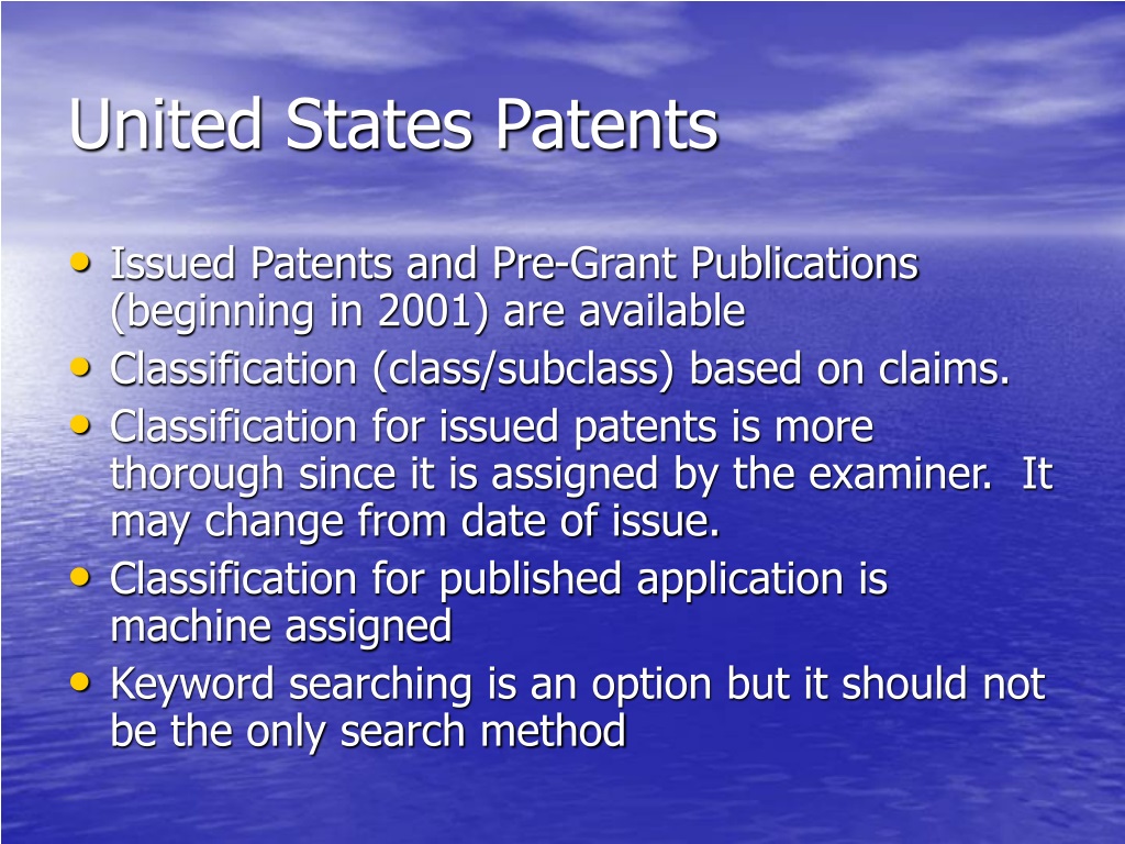 PPT - Nanotechnology In U.S. Patents: Classification, Searching And ...