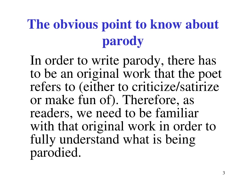 definition of parody in creative writing