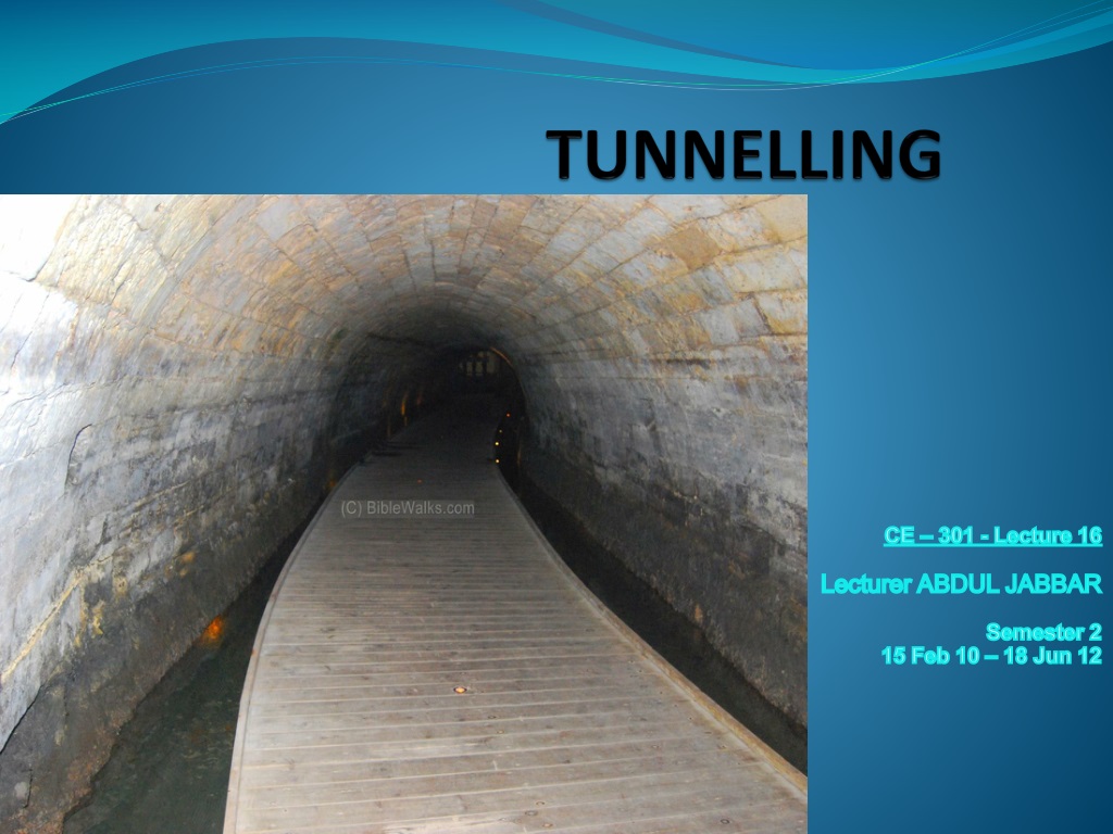 PPT - TUNNELLING PowerPoint Presentation, free download - ID:9503951