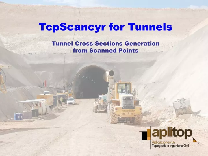 tcpscancyr for tunnels tunnel cross sections n.