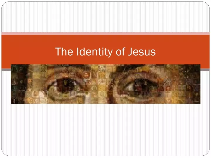 the identity of jesus n.