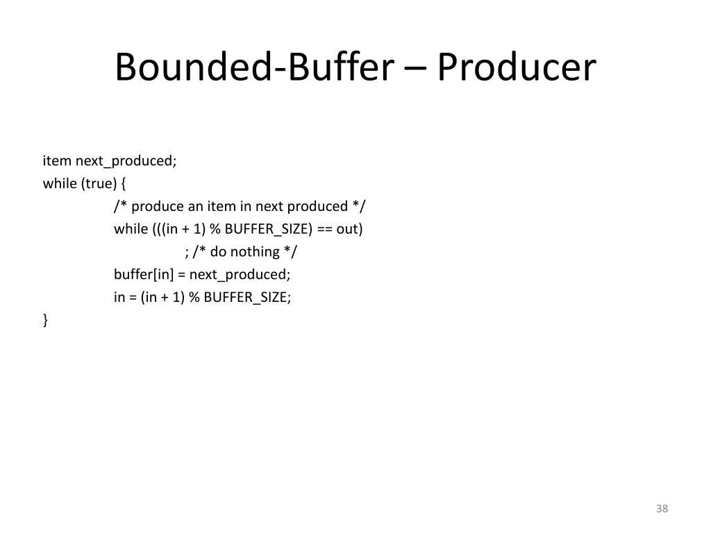 producer consumer with bounded buffer binary semaphor