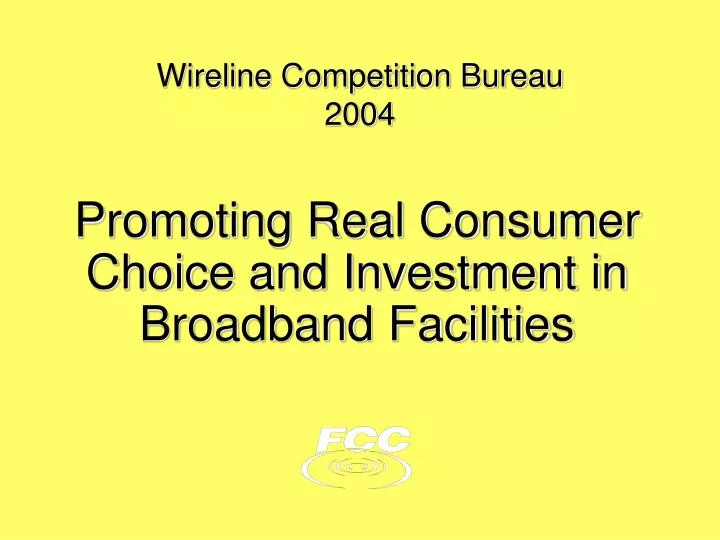 wireline competition bureau 2004 n.