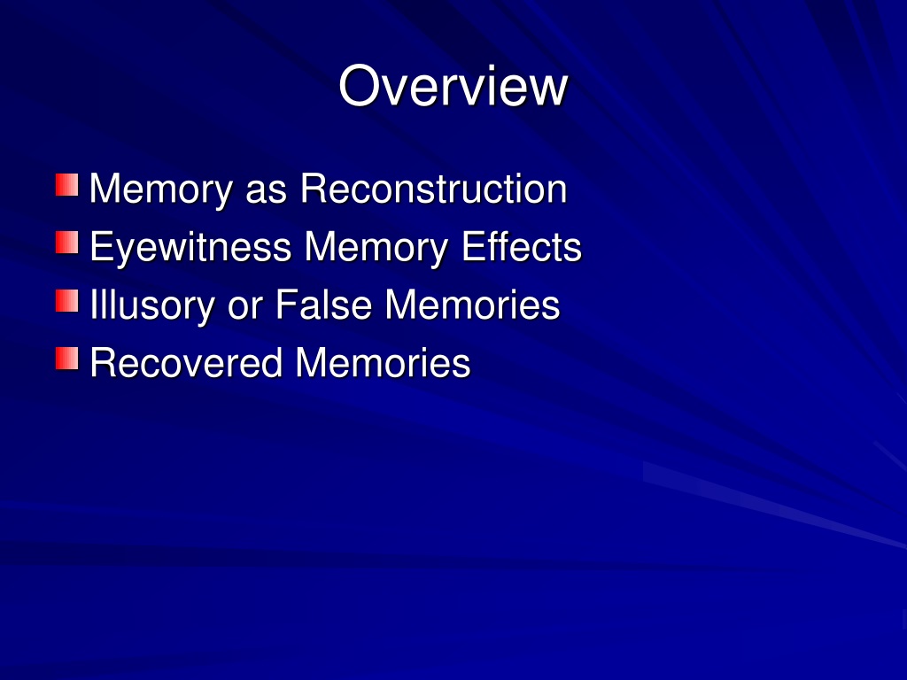 PPT - Reconstructive Memory And Distortions PowerPoint Presentation ...