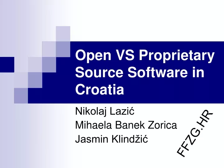 open vs proprietary source software in croatia n.