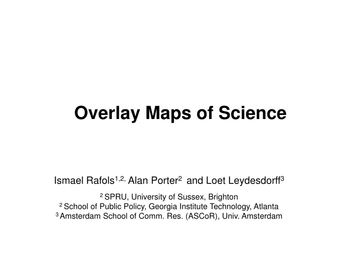 overlay maps of science n.
