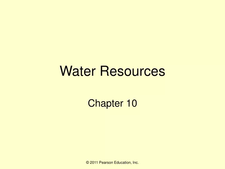 water resources n.