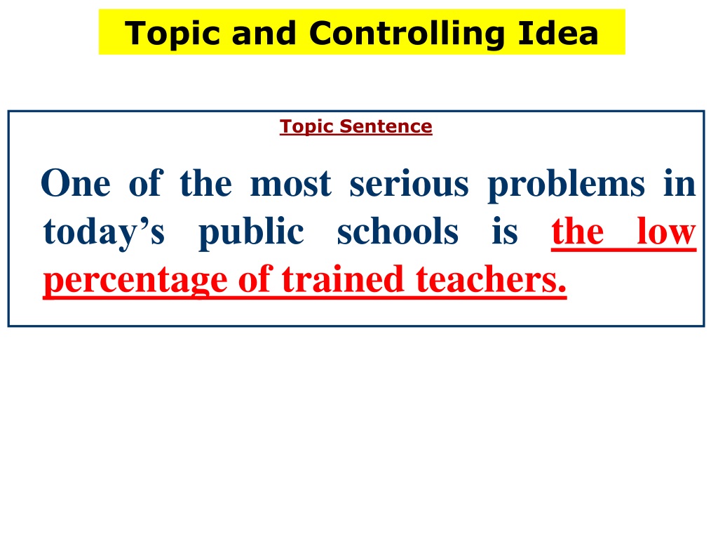 PPT Topic Sentence PowerPoint Presentation Free Download ID 9507398