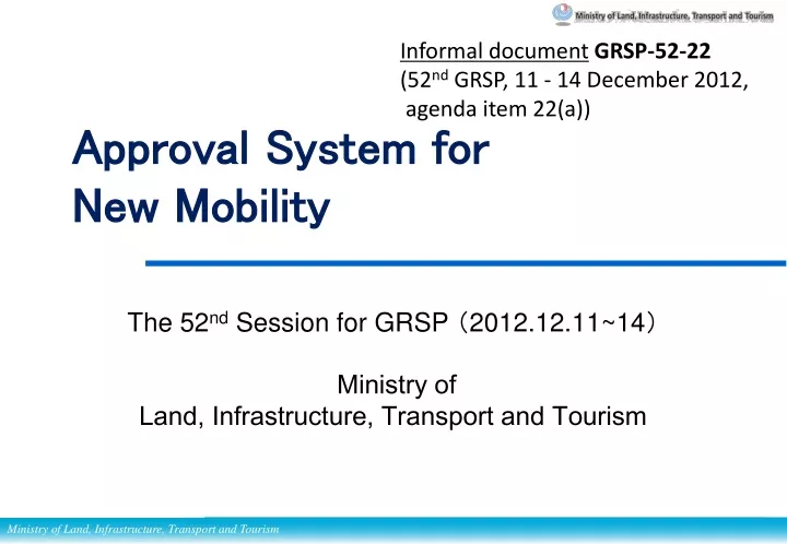 approval system for new mobility n.
