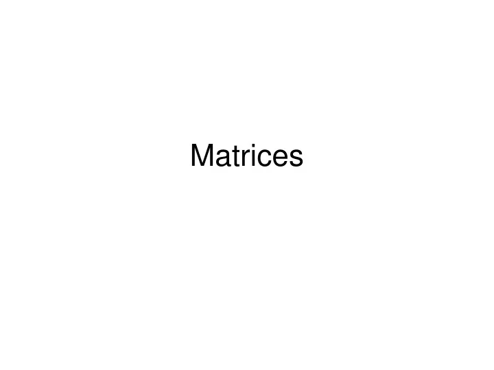 matrices n.