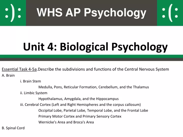 unit 4 biological psychology n.