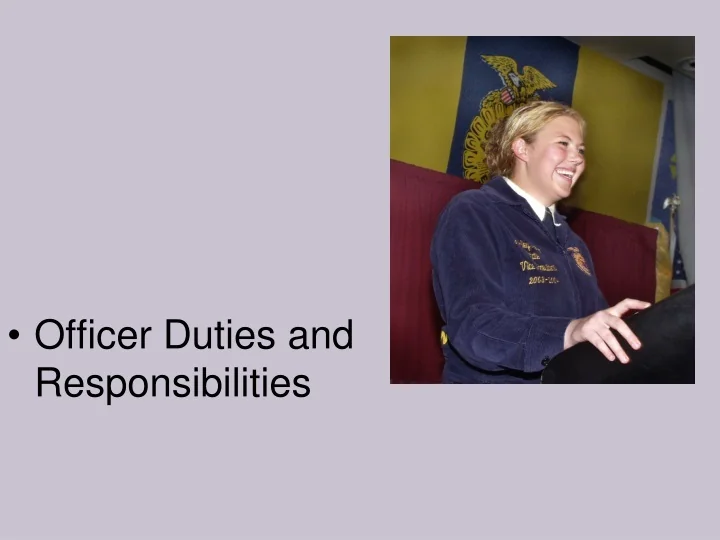PPT Officer Duties and Responsibilities PowerPoint Presentation, free download ID9508741