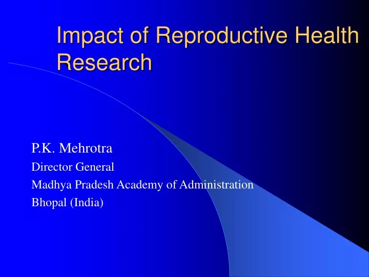 research topics about reproductive health