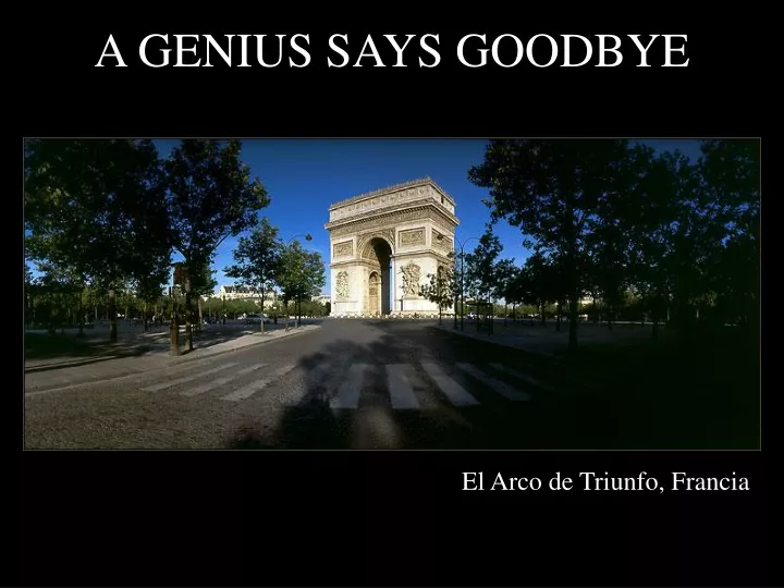 a genius says goodbye n.