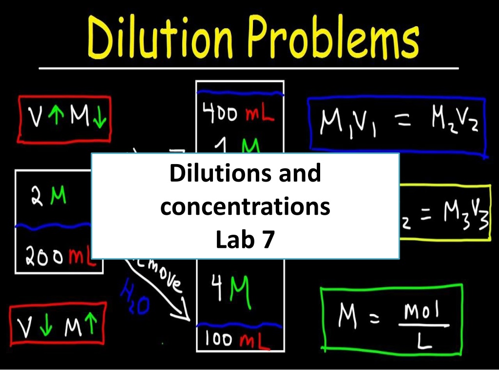 PPT - Dilutions and concentrations Lab 7 PowerPoint Presentation, free ...