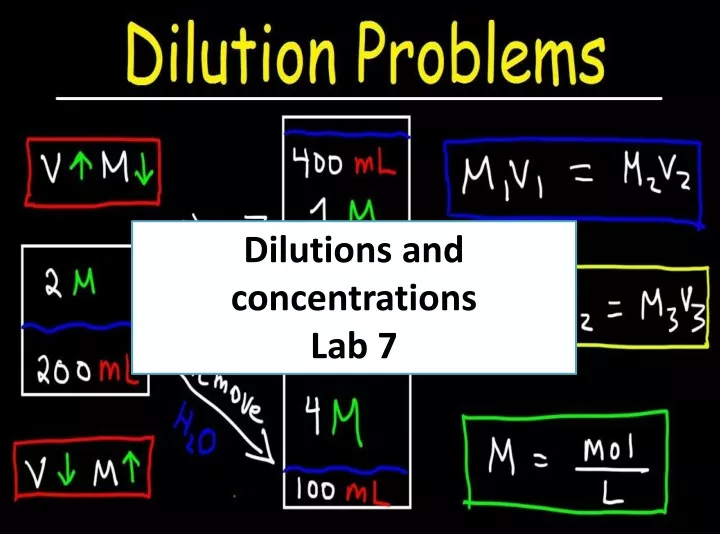 PPT - Dilutions And Concentrations Lab 7 PowerPoint Presentation, Free ...