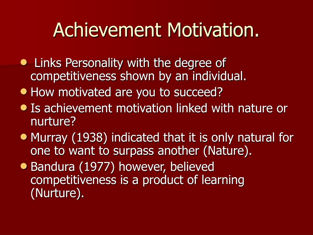 achievement motivation psychology essay