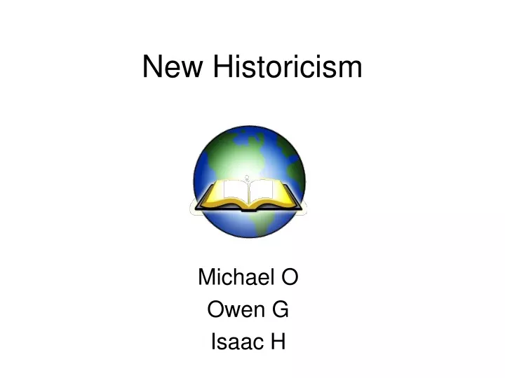 new historicism presentation