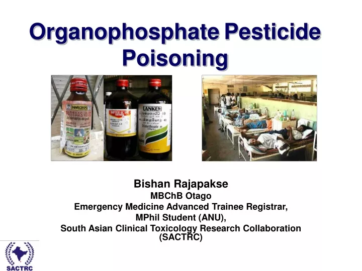 Ppt Organophosphate Pesticide Poisoning Powerpoint Presentation Free Download Id9510573