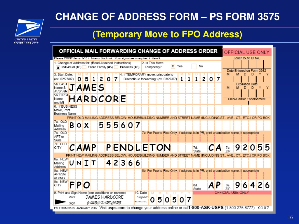 usps move address