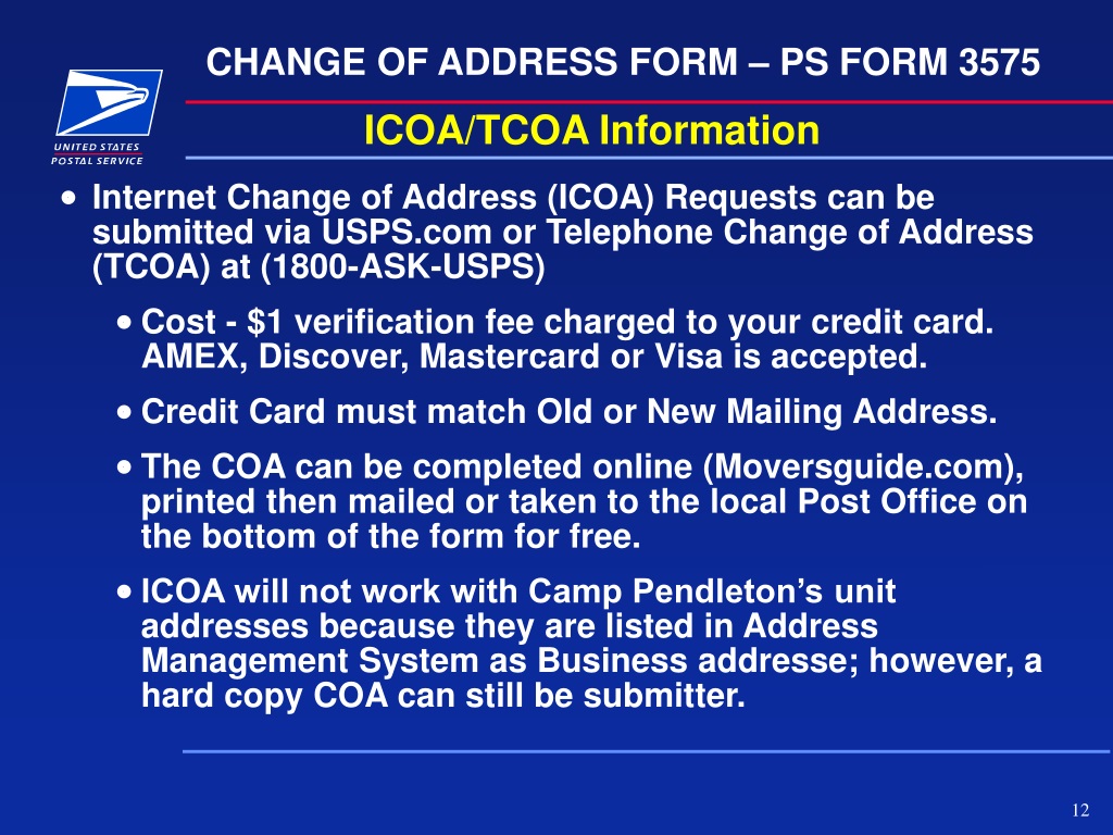 ppt-change-of-address-cards-ps-form-3575-military-coa-examples